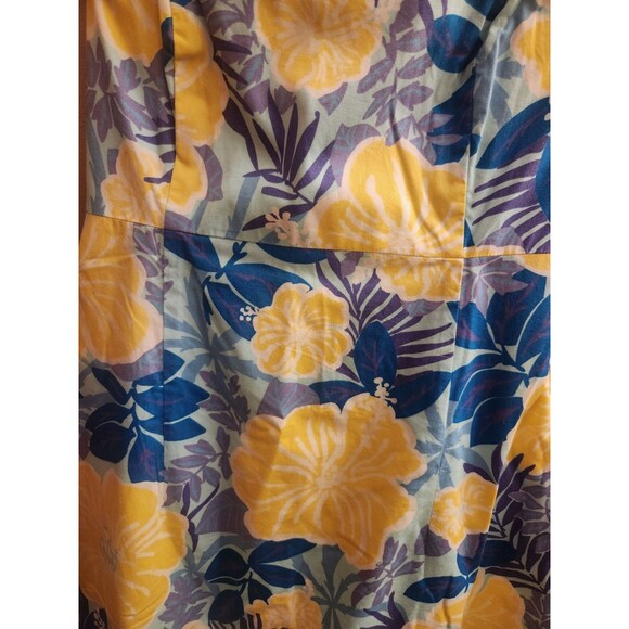 Vintage Lilly Pulitzer Tropical Blue Yellow White Sabrina Strapless Dress Size 6 - Picture 3 of 6